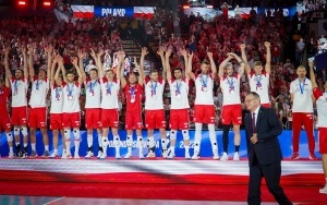 Ceremonia medalowa Mistrzostw Świata w Siatkówce Mężczyzn w Spodku w Katowicach (13)