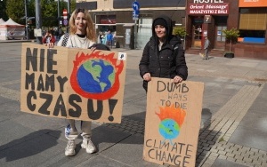 Protest Młodzieżowego Strajku Klimatycznego na rynku w Katowicach (16)