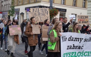 Protest Młodzieżowego Strajku Klimatycznego na rynku w Katowicach (12)