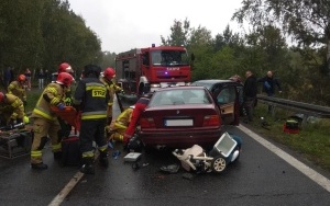 Wypadek na Obrzeżnej Zachodniej w Katowicach (1)