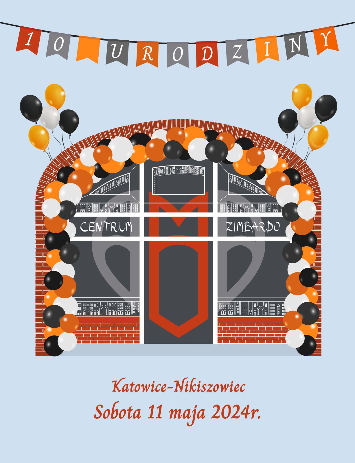 plakat urodzin centrum Zimbardo w Nikiszowcu