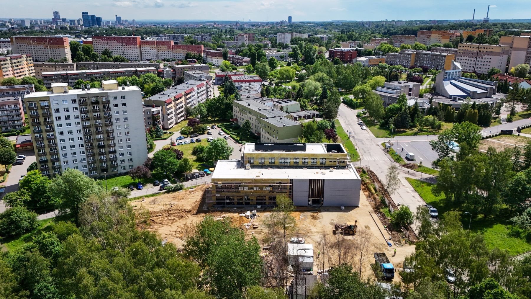 MDK Witosa Katowice budowa widok z góry