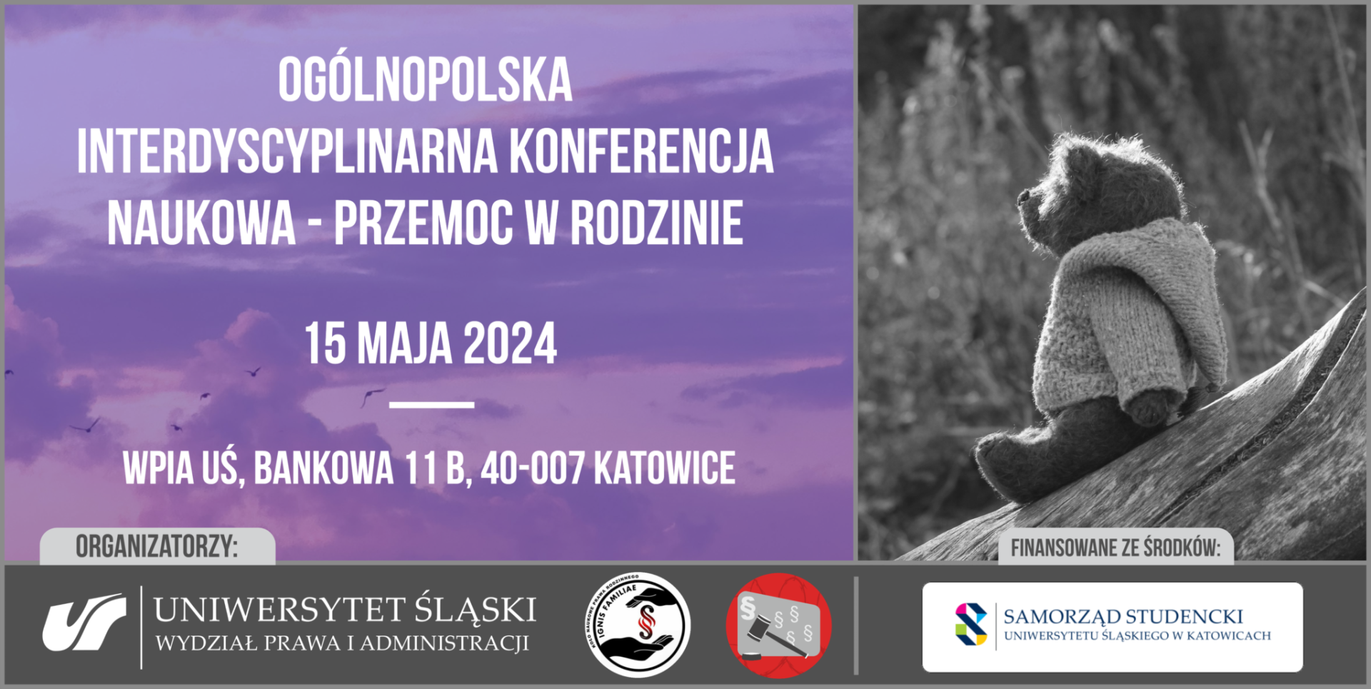 plakat konferencji przemoc w rodzinie