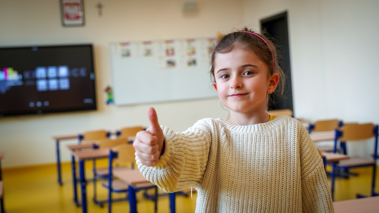 Uczennica Szkoły Podstawowej w Katowicach-Podlesiu