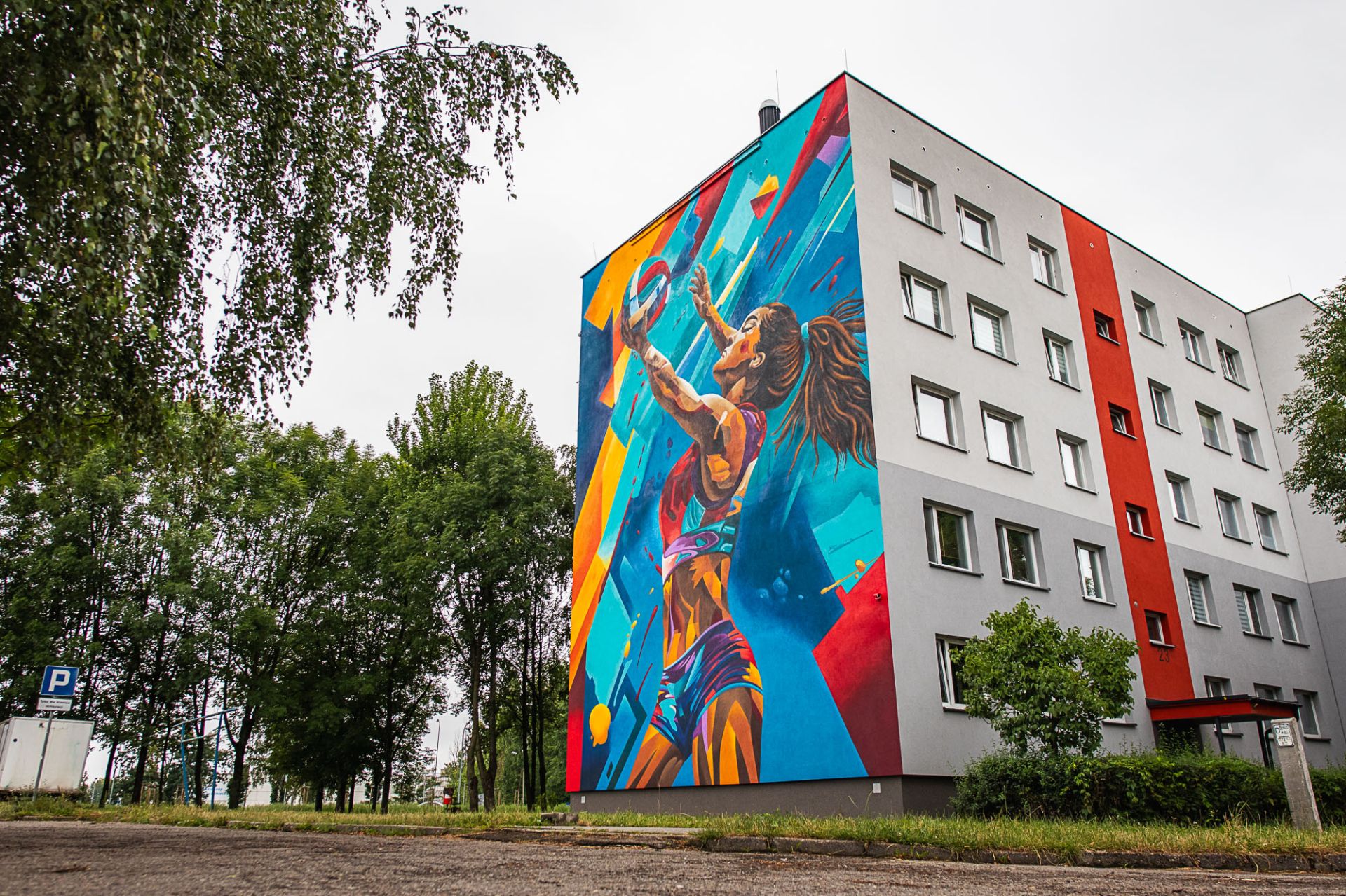 Nowy mural siatkarki w Sosnowcu