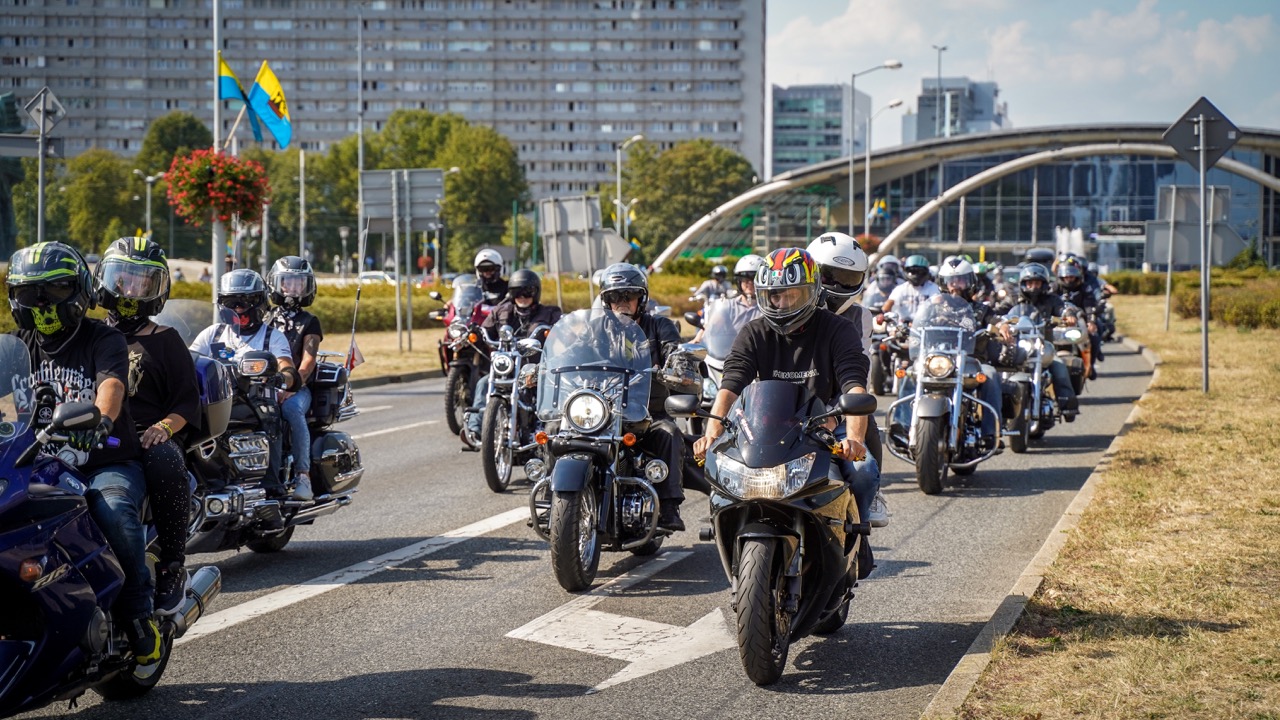 Motocyklowa parada w Katowicach