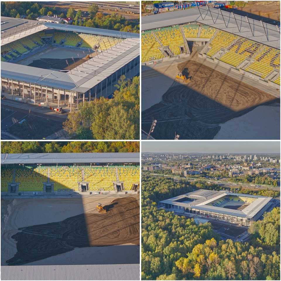 Stadionul Municipal din Katowice în octombrie