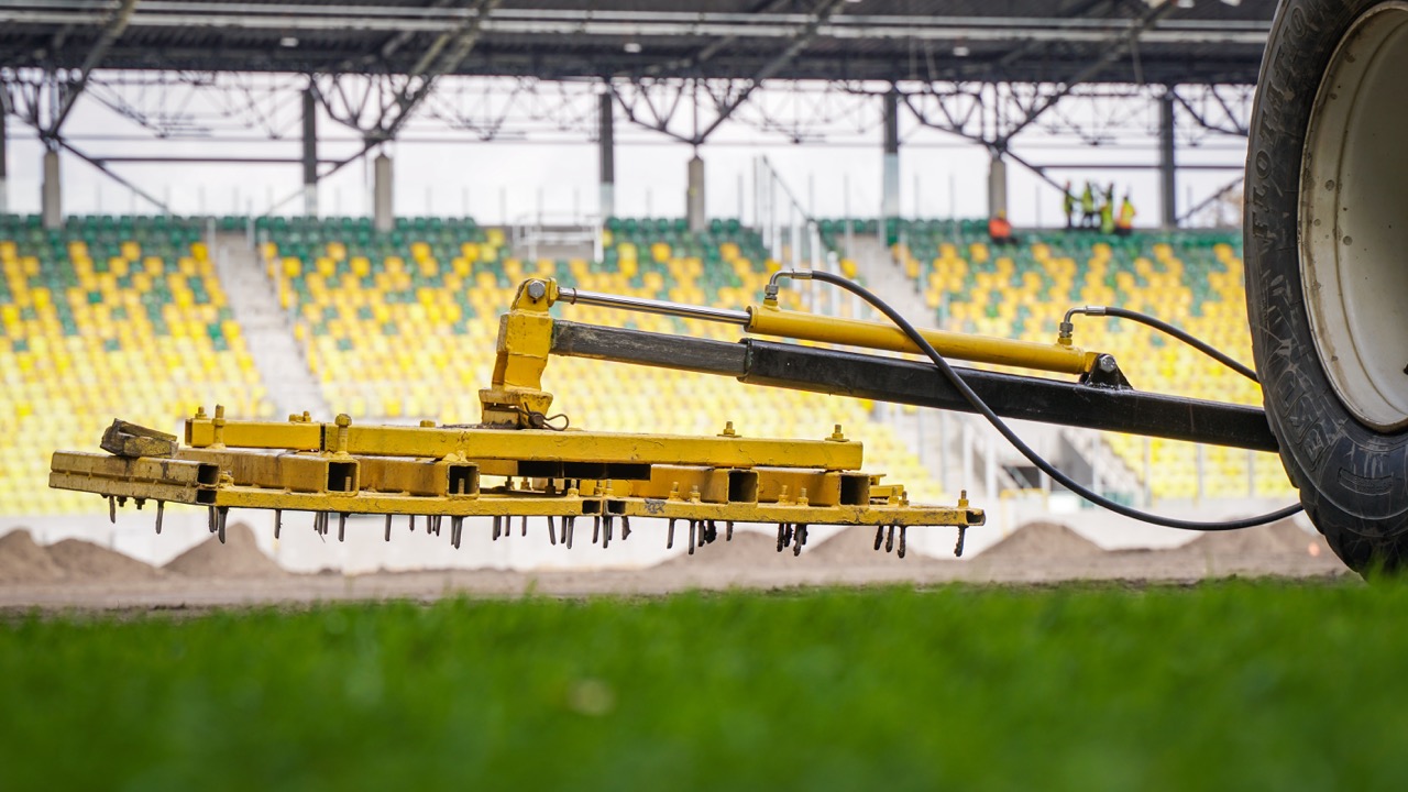 Murawa na nowym Stadionie Miejskim w Katowicach