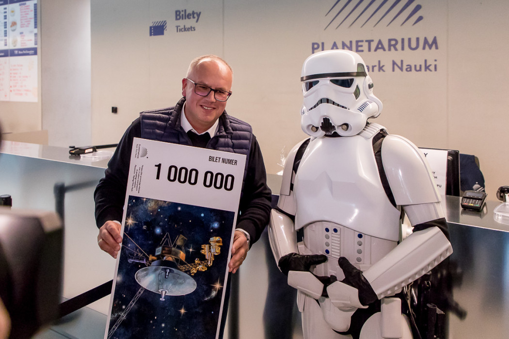 milionowy klient planetarium śląskiego i jedi