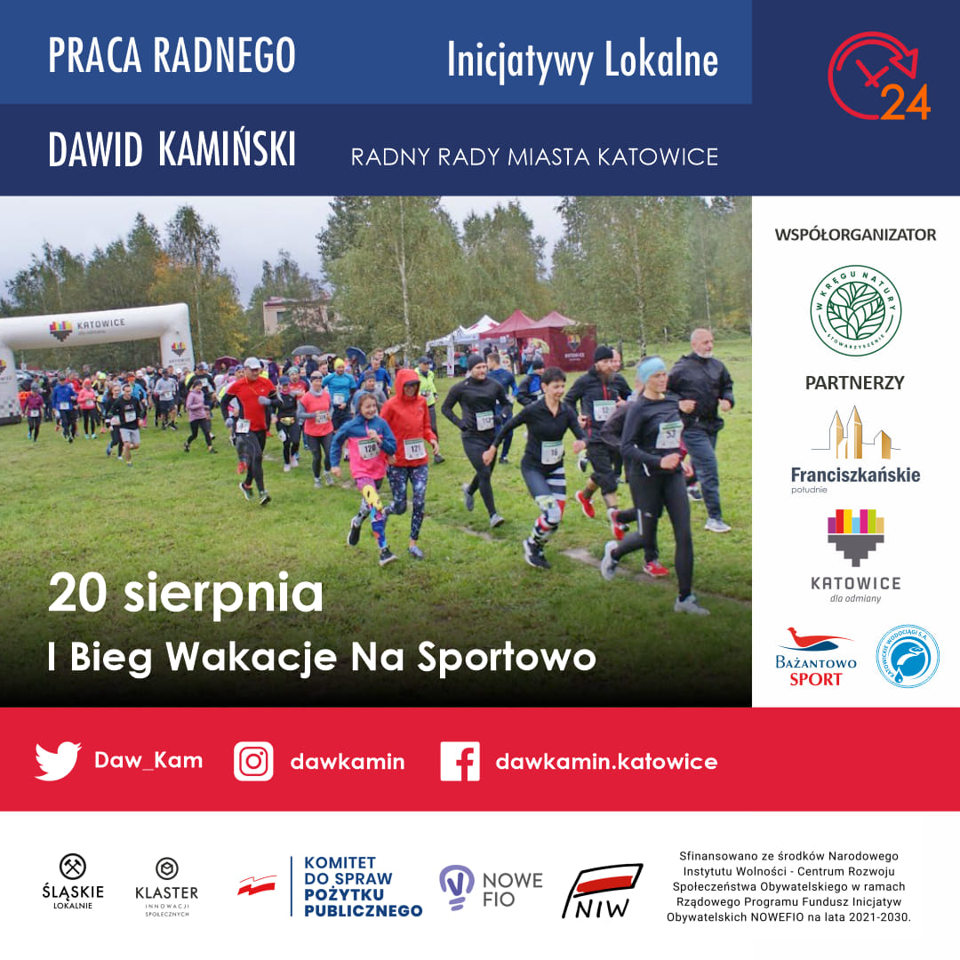 Plakat I Biegu Wakacje Na Sportowo w Katowicach