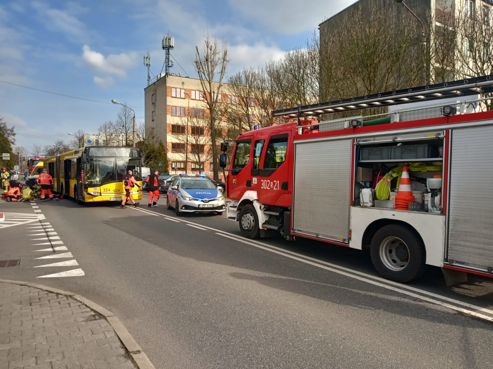 Potrącenie na ulicy Rolnej w Katowicach