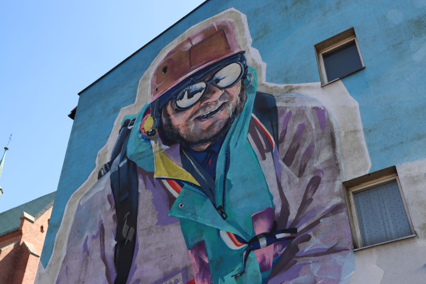 Mural Jerzego Kukuczki w Bogucicach