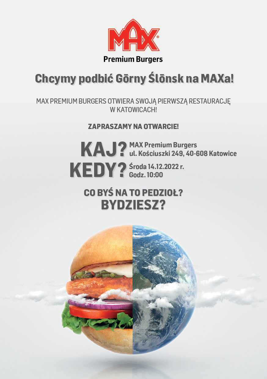 Pierwsza restauracja MAX Premium Burgers w Katowicach