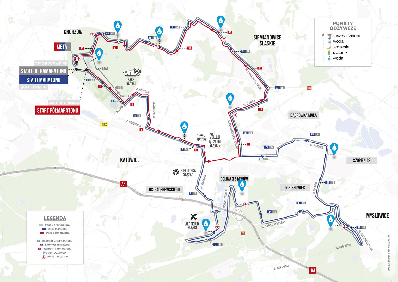 Mapa Silesia Marathonu